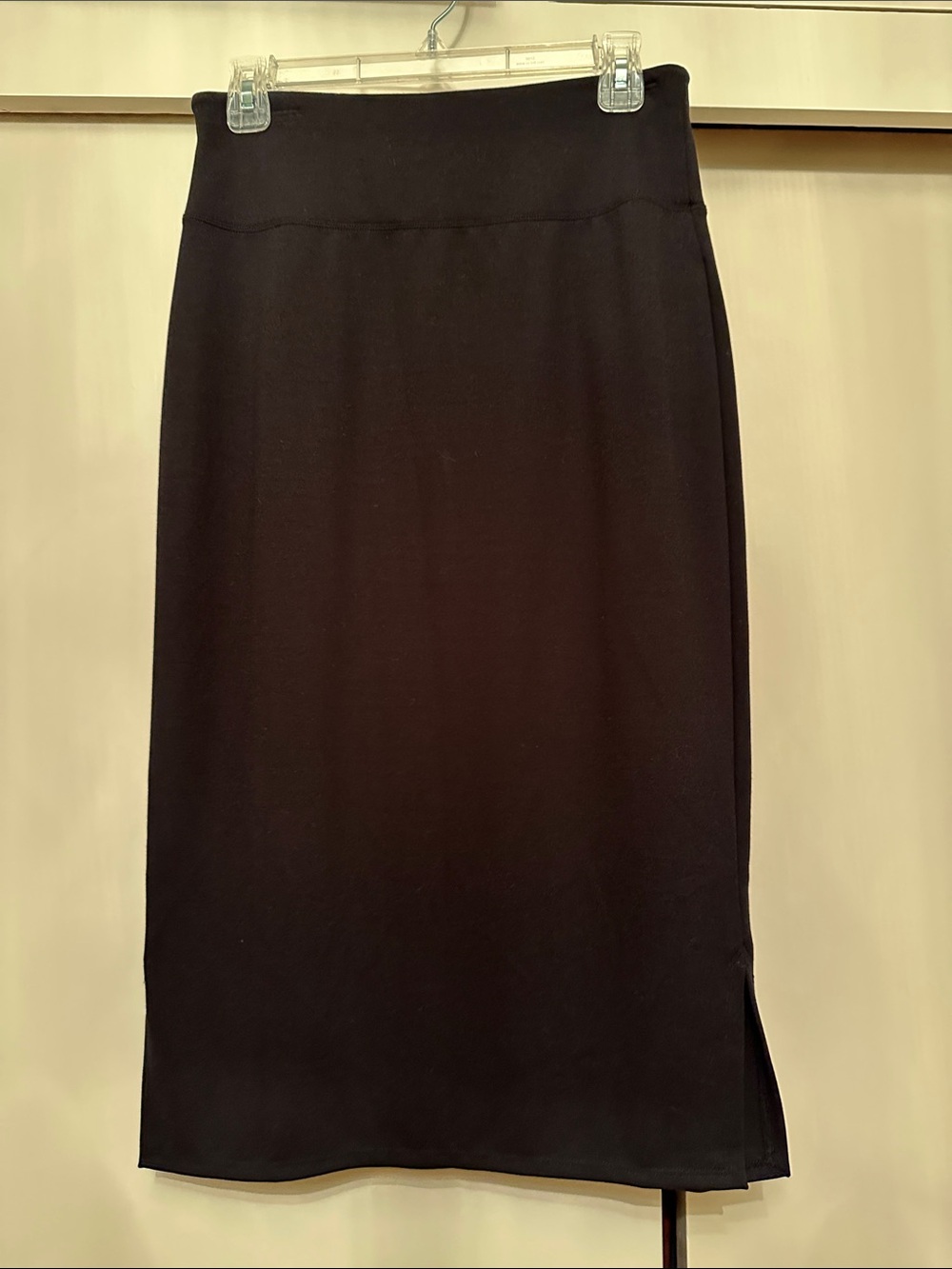 Eileen Fisher Black Stretch Pencil Skirt